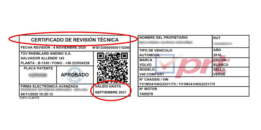 Certificado de Revisión Técnica